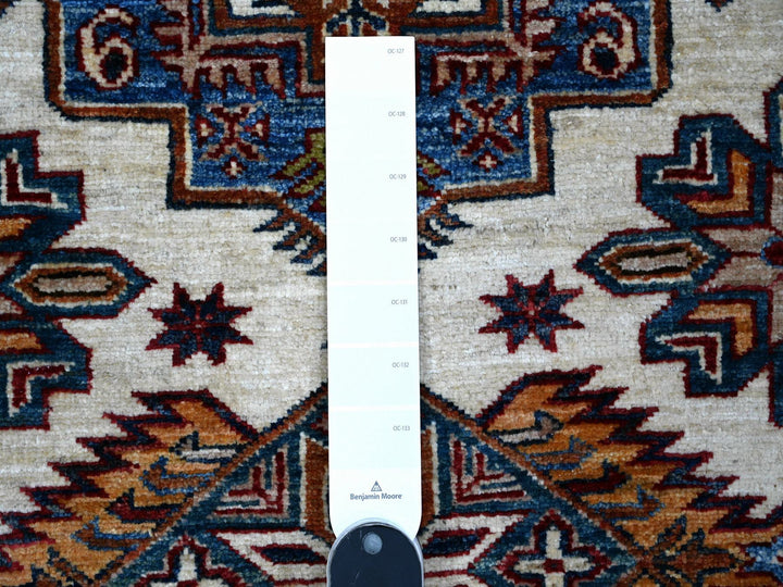 5'10" x 8'11" New Hand Knotted Ivory Wool Rectangle Oriental Rug - MOA10289094