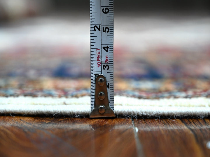 5'10" x 8'11" New Hand Knotted Ivory Wool Rectangle Oriental Rug - MOA10289094