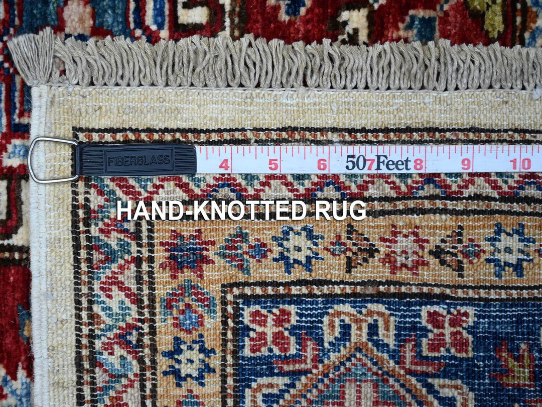 5'10" x 8'11" New Hand Knotted Ivory Wool Rectangle Oriental Rug - MOA10289094