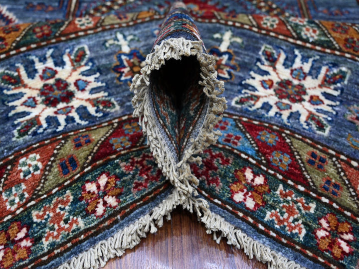 8'0" x 9'6" New Hand Knotted Grey Wool Rectangle Oriental Rug - MOA10289095