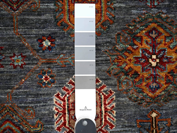 8'0" x 9'6" New Hand Knotted Grey Wool Rectangle Oriental Rug - MOA10289095