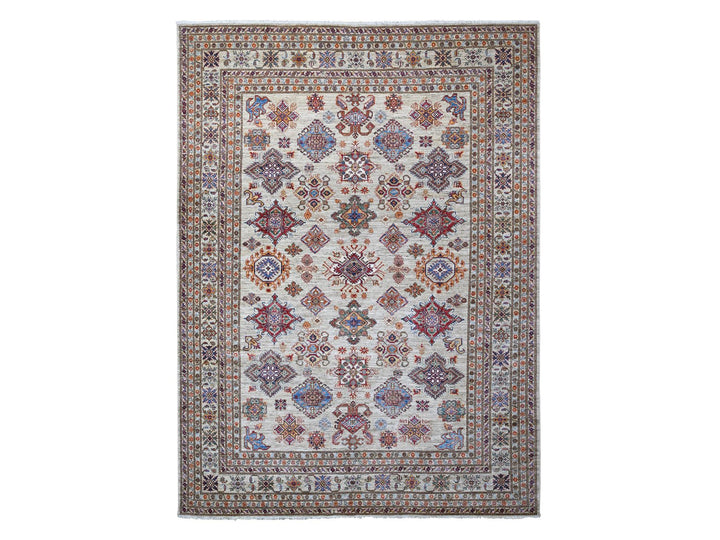 9'0" x 12'3" New Hand Knotted Grey Wool Rectangle Oriental Rug - MOA10289103