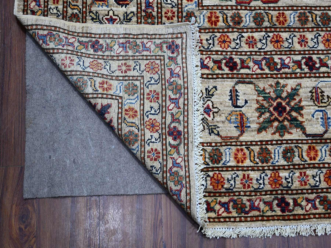 9'0" x 12'3" New Hand Knotted Grey Wool Rectangle Oriental Rug - MOA10289103