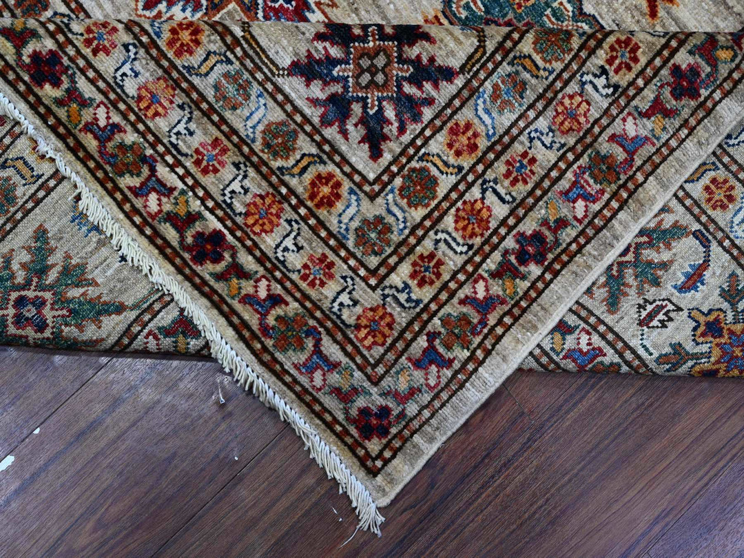 9'0" x 12'3" New Hand Knotted Grey Wool Rectangle Oriental Rug - MOA10289103