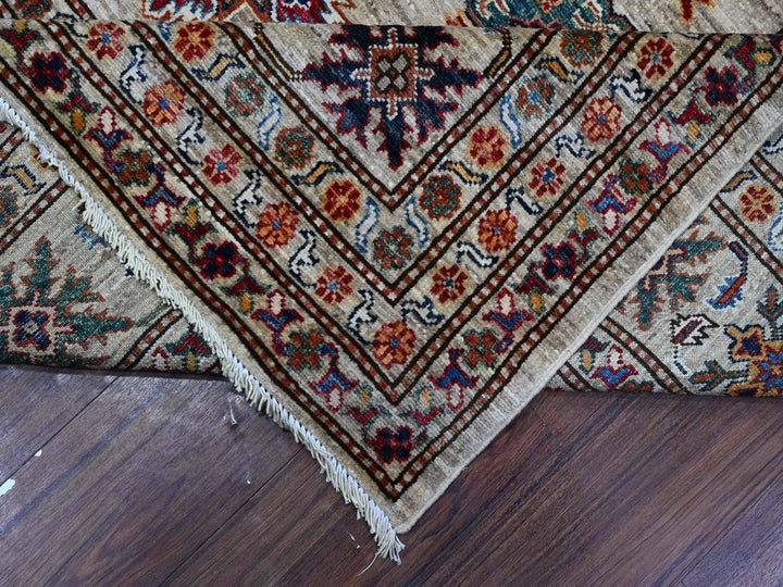 9'0" x 12'3" New Hand Knotted Grey Wool Rectangle Oriental Rug - MOA10289103