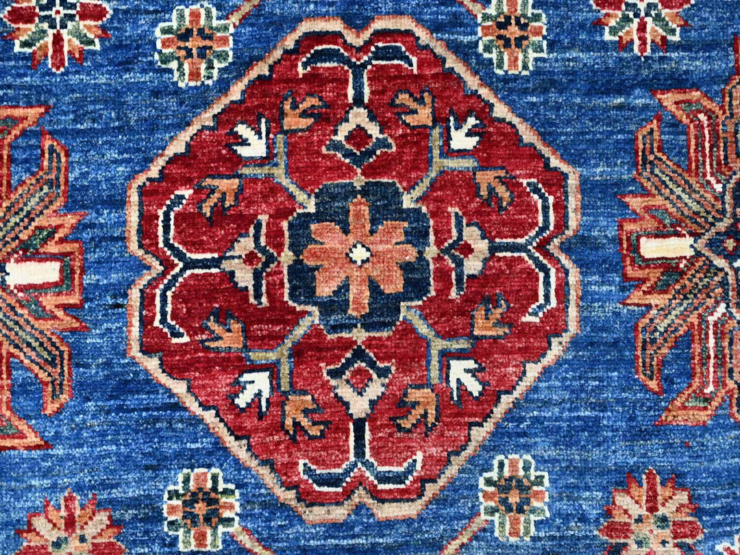 9'10" x 13'5" New Hand Knotted Blue Wool Rectangle Oriental Rug - MOA10289105