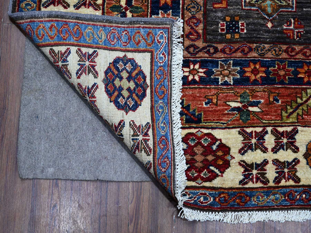 9'0" x 12'3" New Hand Knotted Grey Wool Rectangle Oriental Rug - MOA10289107