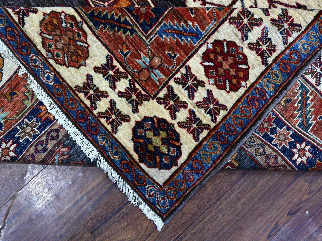 9'0" x 12'3" New Hand Knotted Grey Wool Rectangle Oriental Rug - MOA10289107