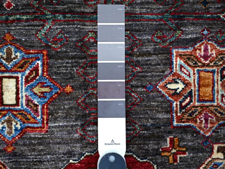 9'0" x 12'3" New Hand Knotted Grey Wool Rectangle Oriental Rug - MOA10289107