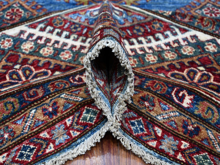 7'10" x 9'11" New Hand Knotted Blue Wool Rectangle Oriental Rug - MOA10289112