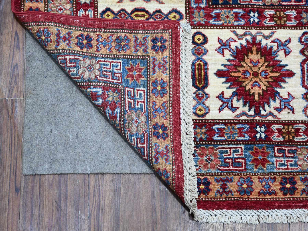 8'10" x 12'5" New Hand Knotted Red Wool Rectangle Oriental Rug - MOA10289132