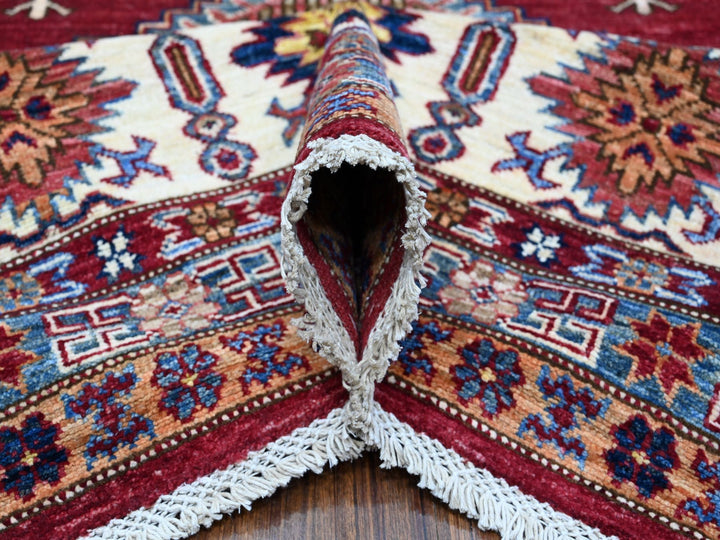 8'10" x 12'5" New Hand Knotted Red Wool Rectangle Oriental Rug - MOA10289132