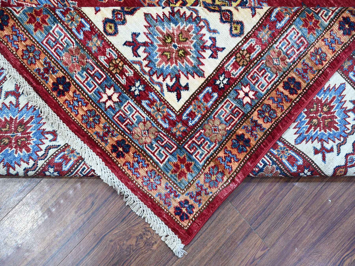 8'10" x 12'5" New Hand Knotted Red Wool Rectangle Oriental Rug - MOA10289132