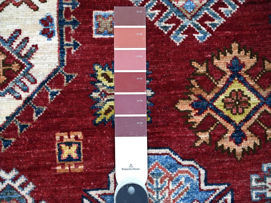 8'10" x 12'5" New Hand Knotted Red Wool Rectangle Oriental Rug - MOA10289132