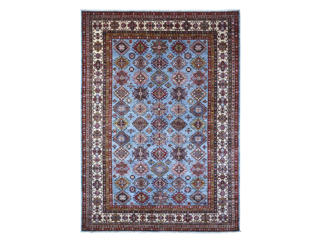 8'11" x 12'6" New Hand Knotted Grey Wool Rectangle Oriental Rug - MOA10289133