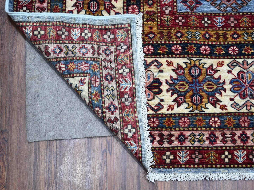 8'11" x 12'6" New Hand Knotted Grey Wool Rectangle Oriental Rug - MOA10289133