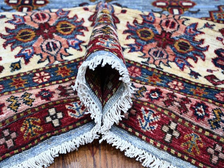 8'11" x 12'6" New Hand Knotted Grey Wool Rectangle Oriental Rug - MOA10289133