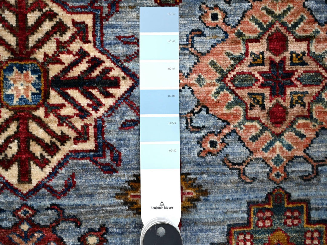 8'11" x 12'6" New Hand Knotted Grey Wool Rectangle Oriental Rug - MOA10289133