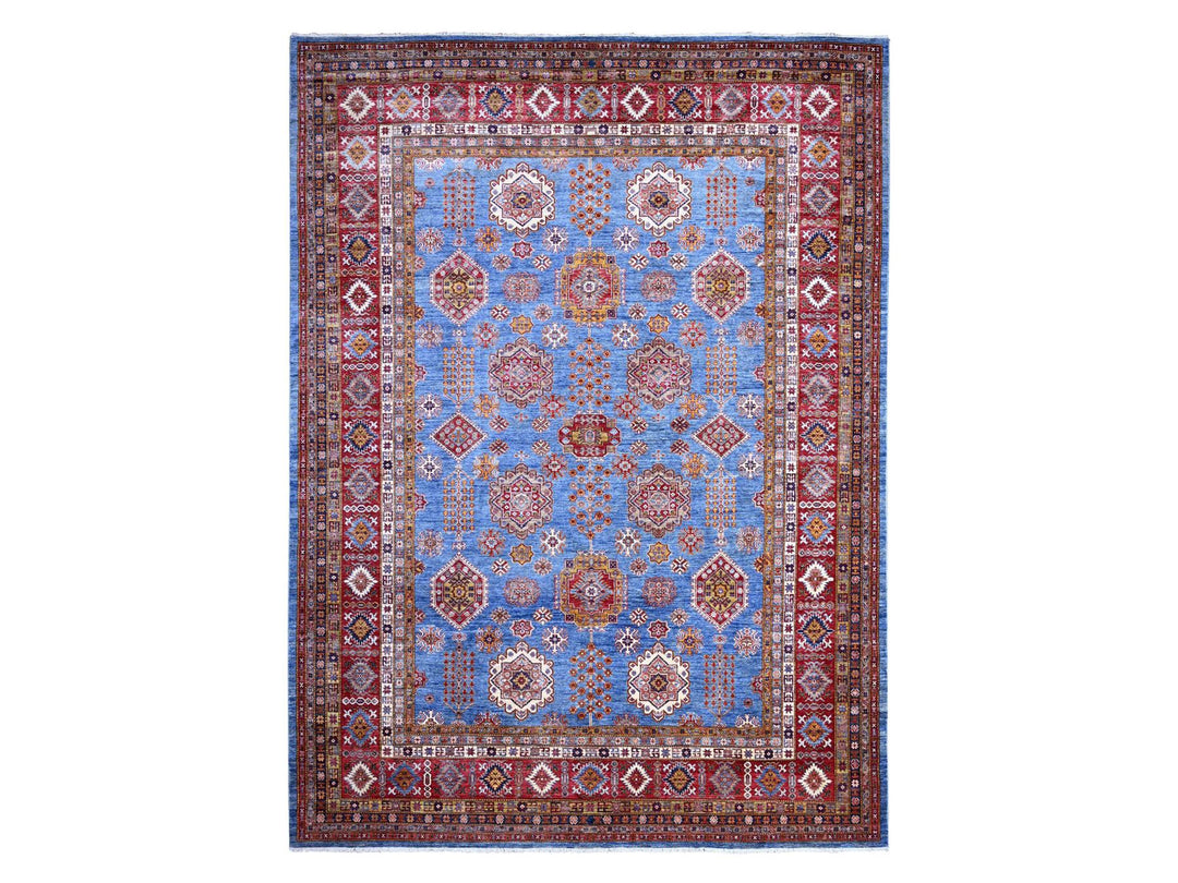 10'2" x 13'8" New Hand Knotted Blue Wool Rectangle Oriental Rug - MOA10289198