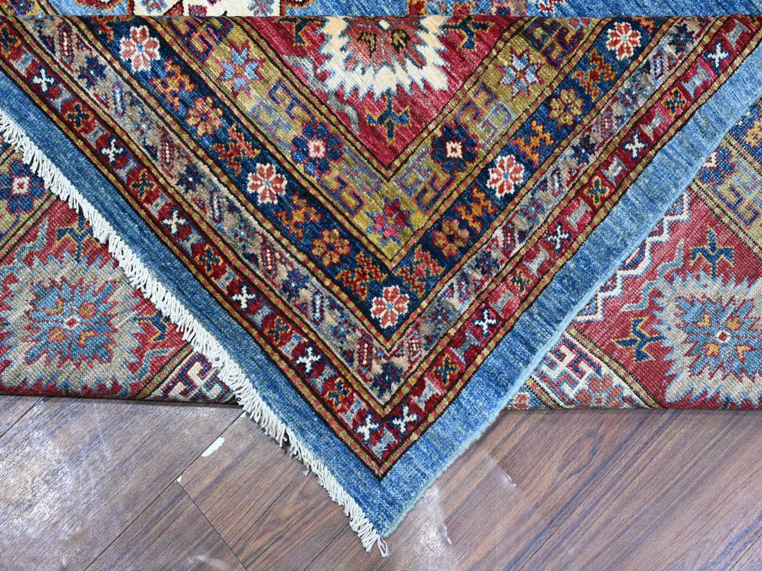 10'2" x 13'8" New Hand Knotted Blue Wool Rectangle Oriental Rug - MOA10289198