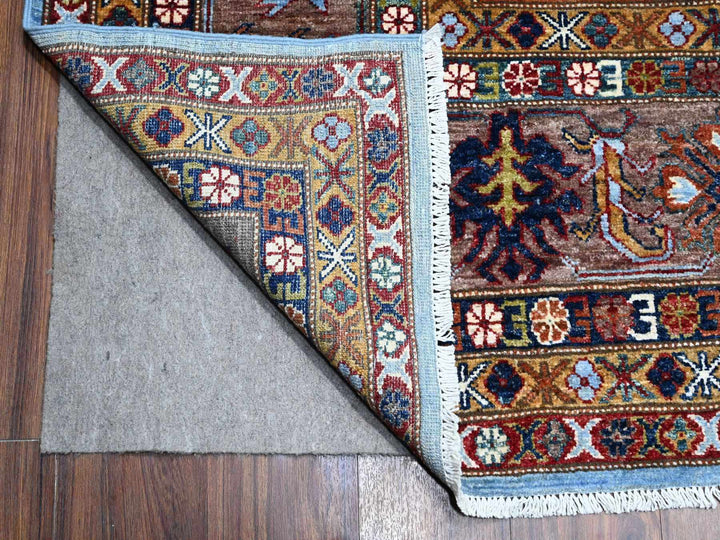 11'2" x 12'1" New Hand Knotted Grey Wool Rectangle Oriental Rug - MOA10289199