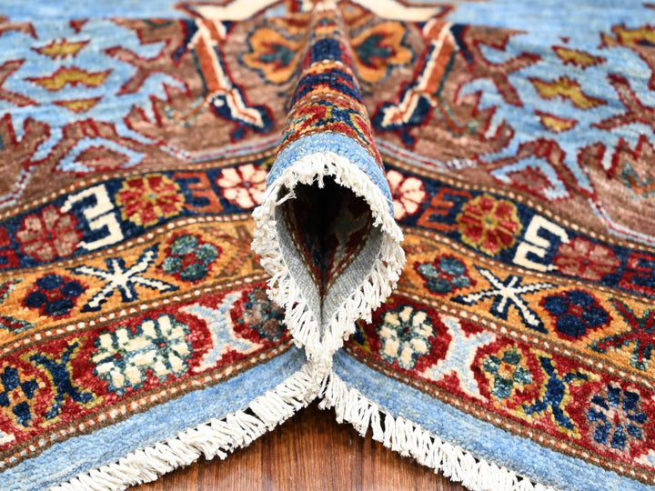 11'2" x 12'1" New Hand Knotted Grey Wool Rectangle Oriental Rug - MOA10289199