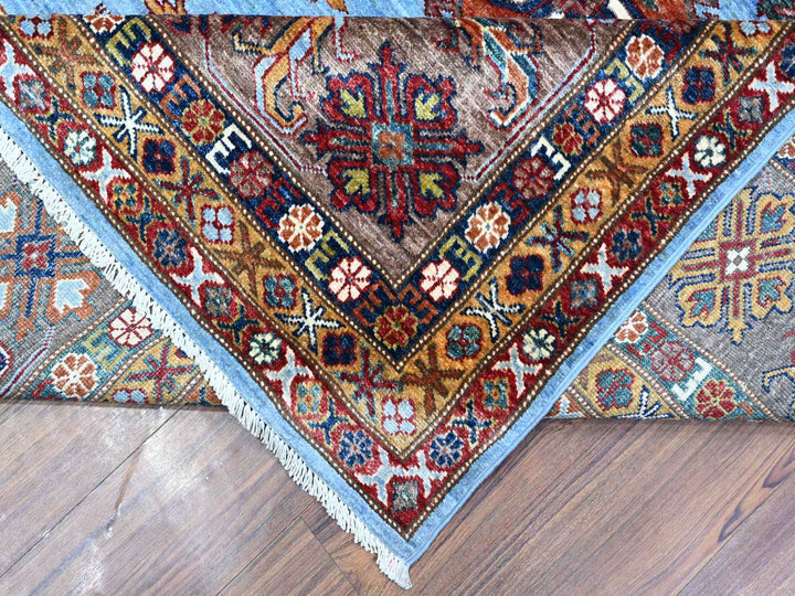 11'2" x 12'1" New Hand Knotted Grey Wool Rectangle Oriental Rug - MOA10289199