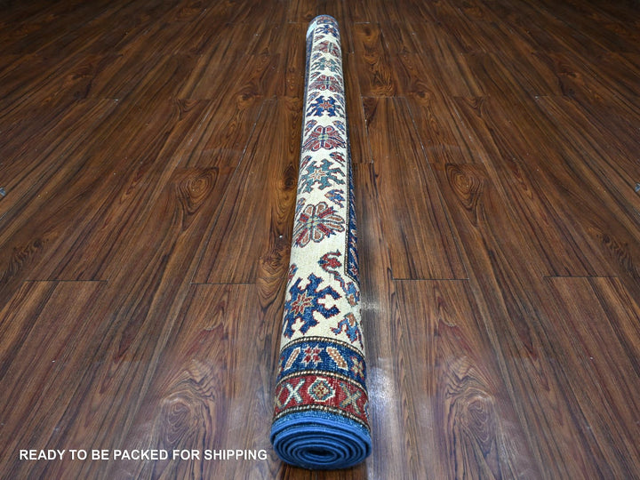 6'0" x 6'4" New Hand Knotted Blue Wool Square Oriental Rug - MOA10289211