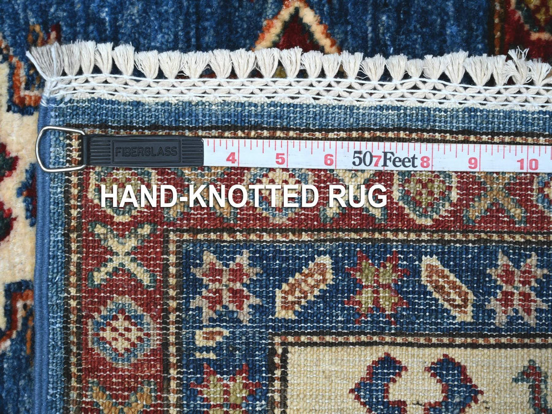 6'0" x 6'4" New Hand Knotted Blue Wool Square Oriental Rug - MOA10289211