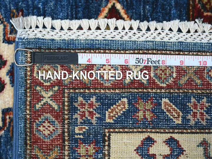 6'0" x 6'4" New Hand Knotted Blue Wool Square Oriental Rug - MOA10289211