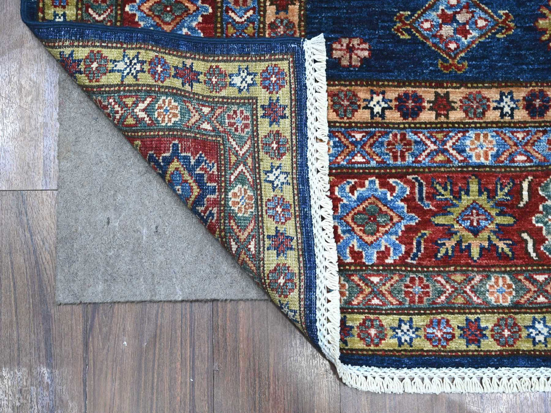 6'0" x 6'5" New Hand Knotted Blue Wool Square Oriental Rug - MOA10289212