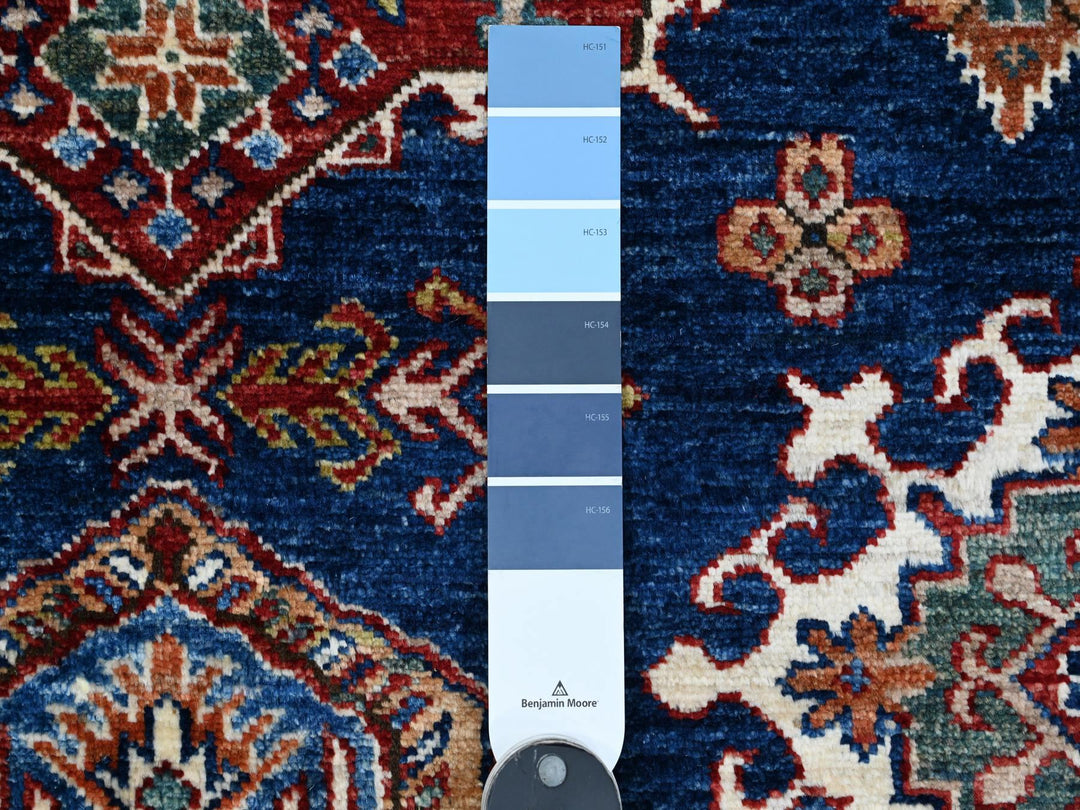 6'0" x 6'5" New Hand Knotted Blue Wool Square Oriental Rug - MOA10289212