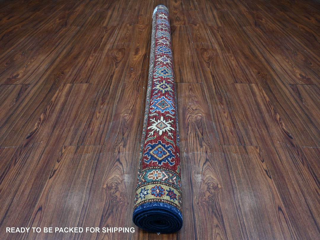 6'0" x 6'5" New Hand Knotted Blue Wool Square Oriental Rug - MOA10289212