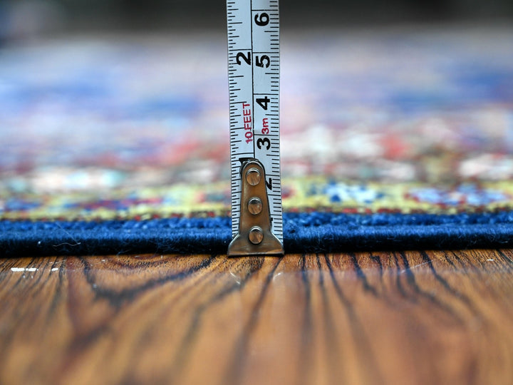 6'0" x 6'5" New Hand Knotted Blue Wool Square Oriental Rug - MOA10289212