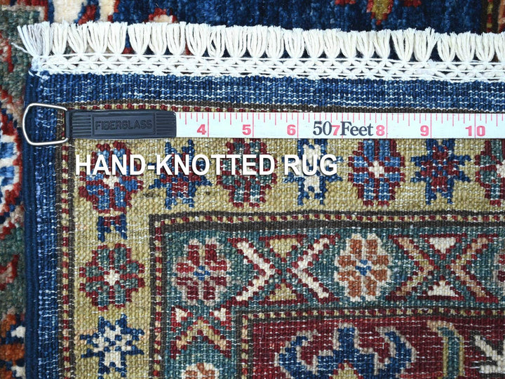 6'0" x 6'5" New Hand Knotted Blue Wool Square Oriental Rug - MOA10289212