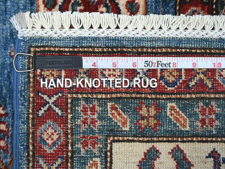 5'11" x 5'11" New Hand Knotted Blue Wool Square Oriental Rug - MOA10289213