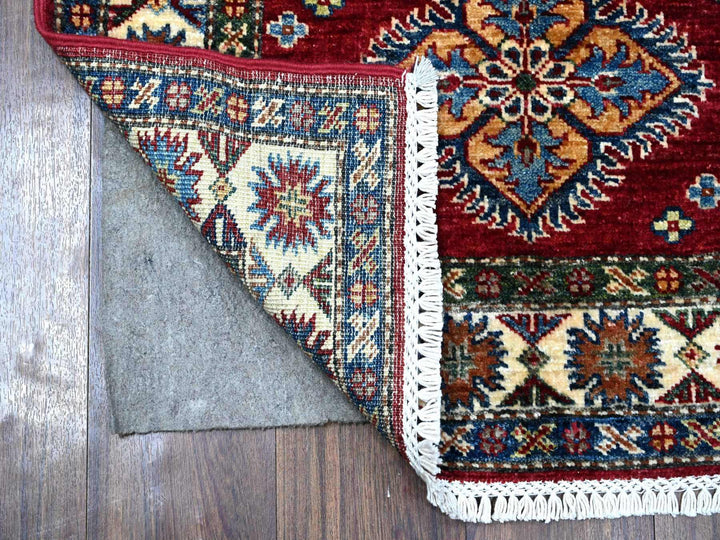 2'8" x 7'0" New Hand Knotted Red Wool Runner Oriental Rug - MOA10289216