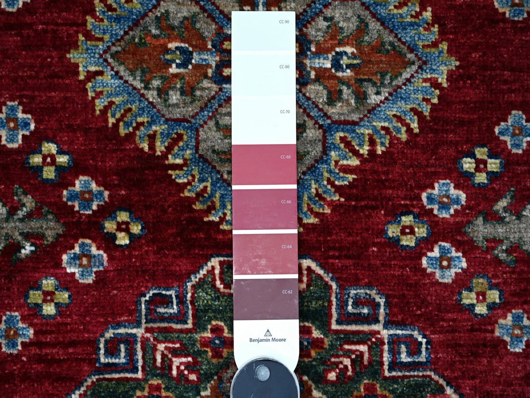 2'8" x 7'0" New Hand Knotted Red Wool Runner Oriental Rug - MOA10289216