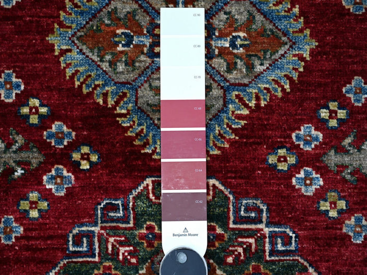 2'8" x 7'0" New Hand Knotted Red Wool Runner Oriental Rug - MOA10289216