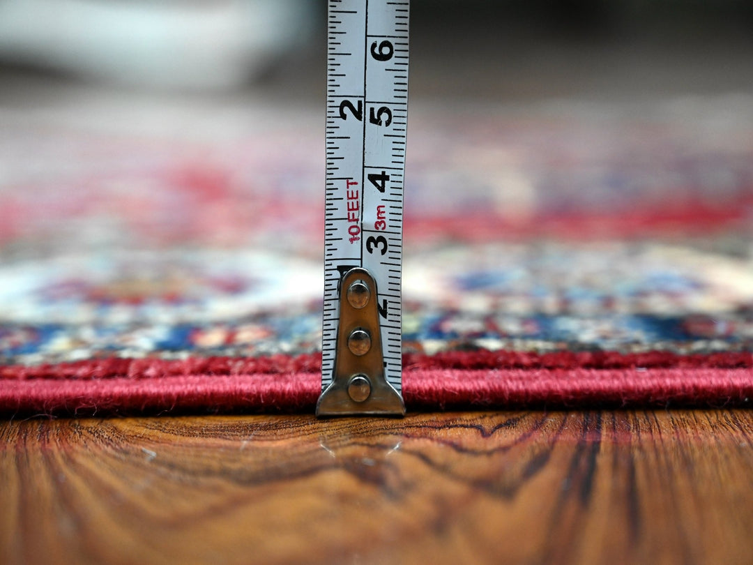 2'8" x 7'0" New Hand Knotted Red Wool Runner Oriental Rug - MOA10289216