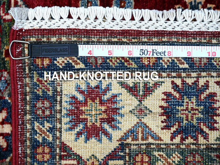 2'8" x 7'0" New Hand Knotted Red Wool Runner Oriental Rug - MOA10289216