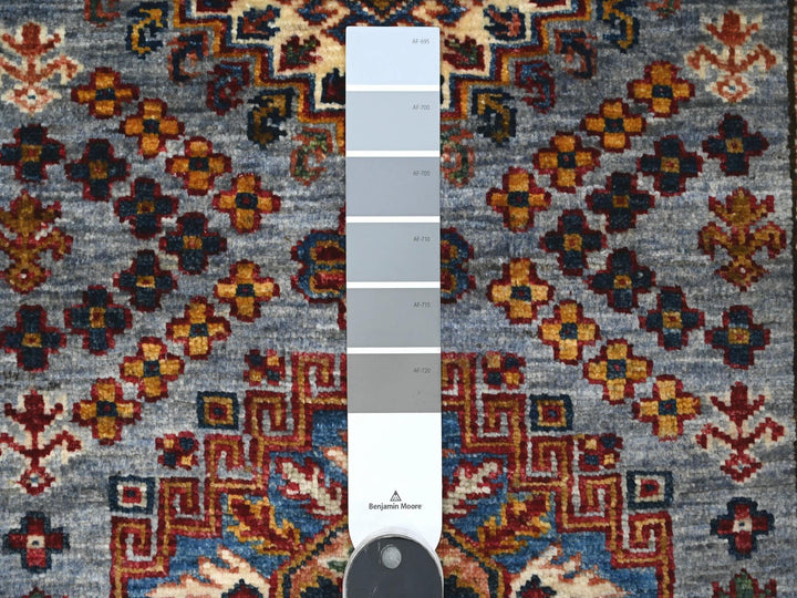 2'6" x 6'2" New Hand Knotted Grey Wool Runner Oriental Rug - MOA10289221