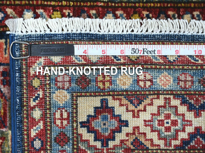 2'7" x 6'4" New Hand Knotted Blue Wool Runner Oriental Rug - MOA10289224