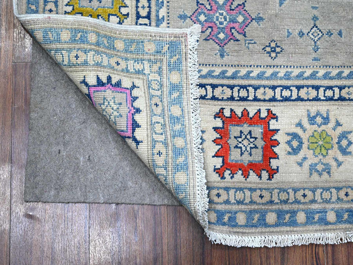 4'11" x 6'4" New Hand Knotted Grey Wool Rectangle Oriental Rug - MOA10289229