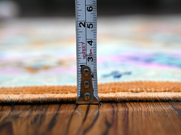 4'9" x 6'5" New Hand Knotted Orange Wool Rectangle Oriental Rug - MOA10289230