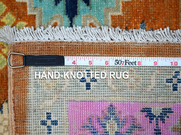 4'9" x 6'5" New Hand Knotted Orange Wool Rectangle Oriental Rug - MOA10289230