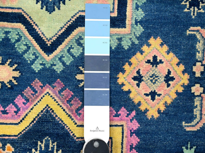 4'11" x 6'10" New Hand Knotted Blue Wool Rectangle Oriental Rug - MOA10289232