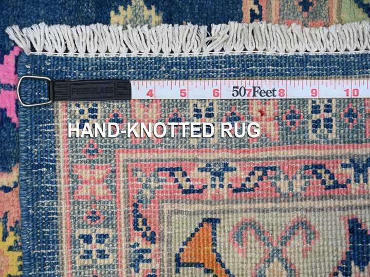 4'11" x 6'10" New Hand Knotted Blue Wool Rectangle Oriental Rug - MOA10289232