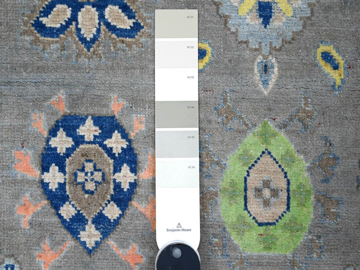 6'0" x 8'8" New Hand Knotted Grey Wool Rectangle Oriental Rug - MOA10289233