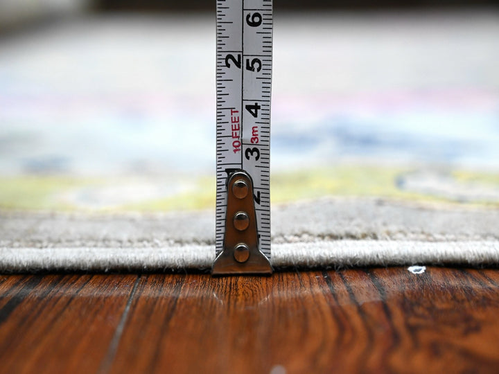 6'0" x 8'8" New Hand Knotted Grey Wool Rectangle Oriental Rug - MOA10289233